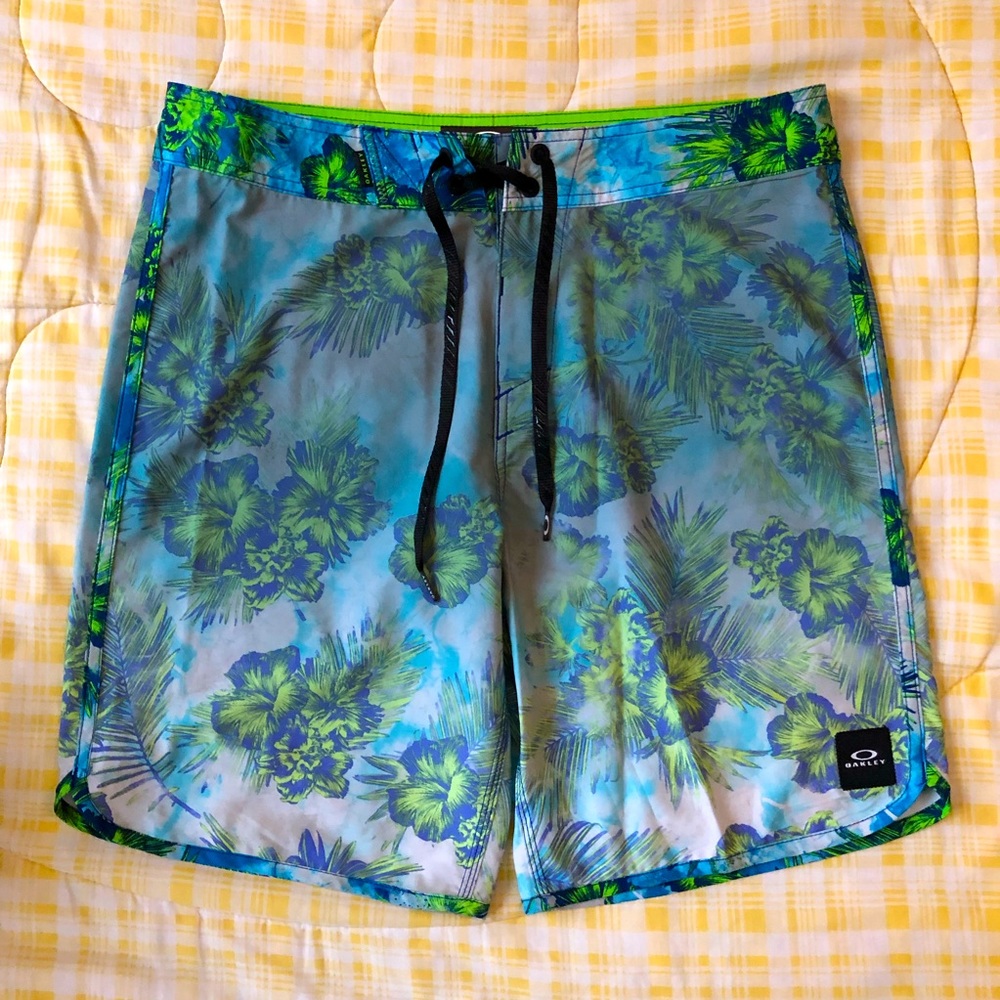 Oakley Transducer Floral Boardshorts Blue 32
